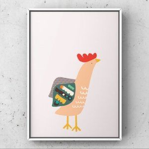 Animal graphic design art pint for nursery room